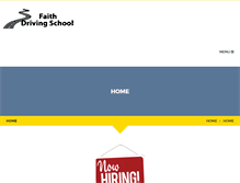 Tablet Screenshot of faithdrivingschool.net